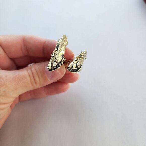 SWANK T Bird Ford Thunderbird Cuff Link Vintage Cufflinks Men's Pair Men's Jewel - Picture 2 of 7